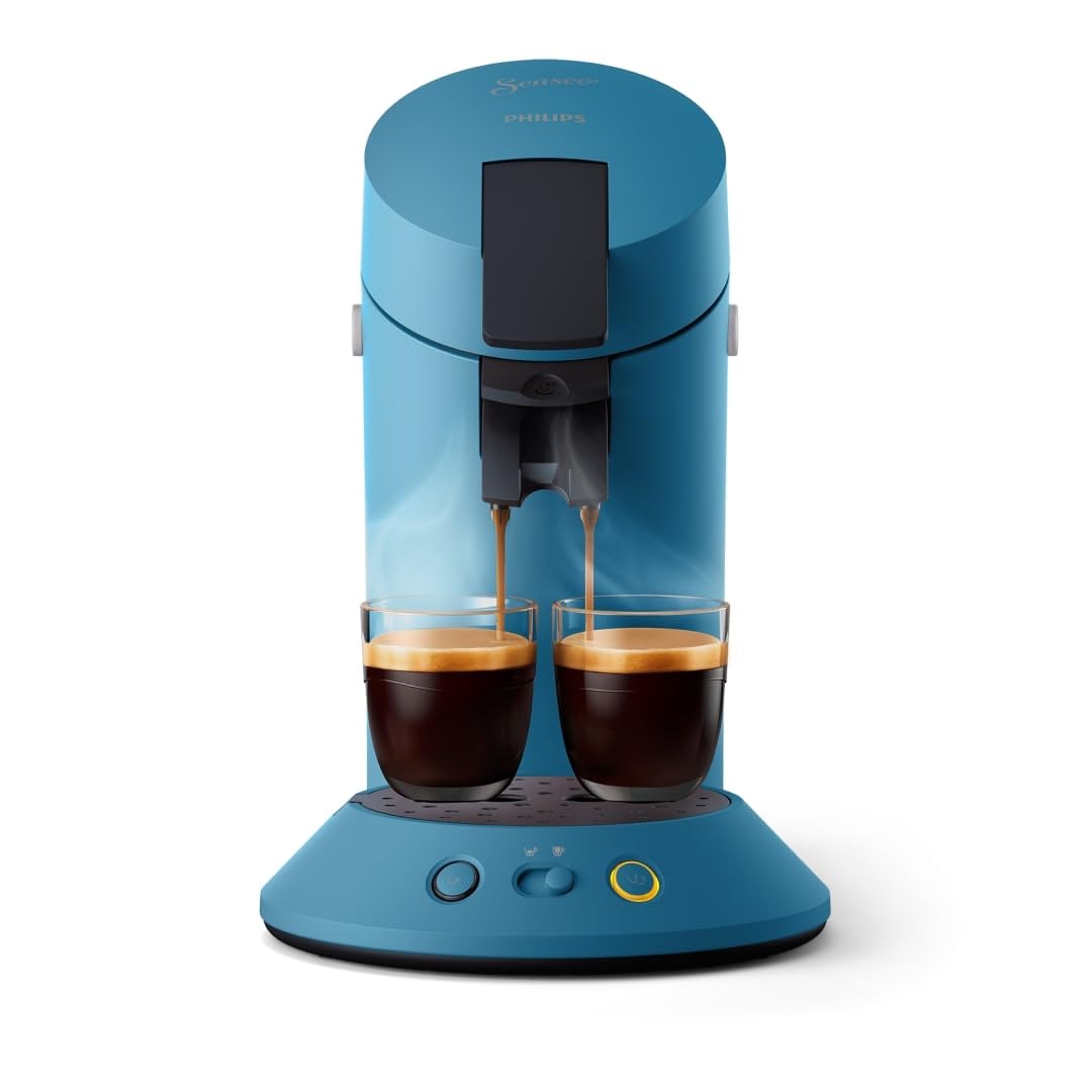 Cafio - Senseo Original Plus Machine à café à dosettes Bleu Paon CSA210/00