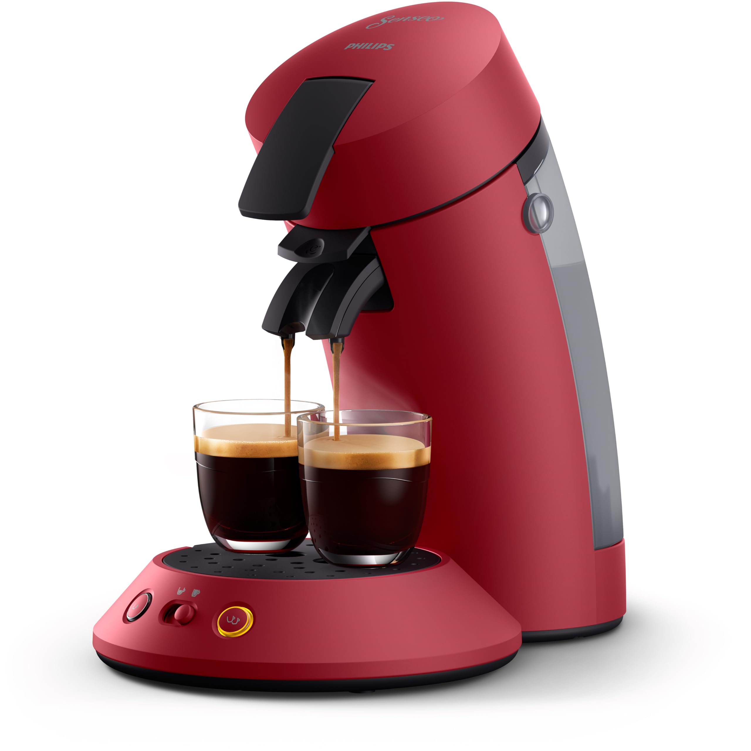 Cafio - SENSEO Original Plus Machine à Café à Dosettes, Rouge CSA210/91